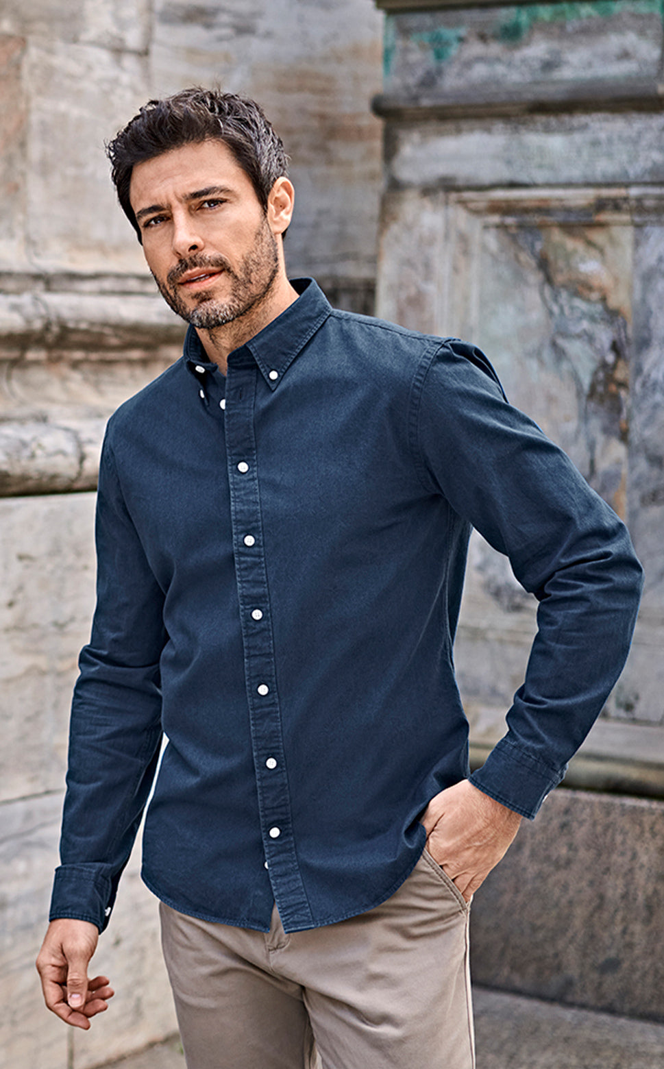 Men's Casual Twill Shirt