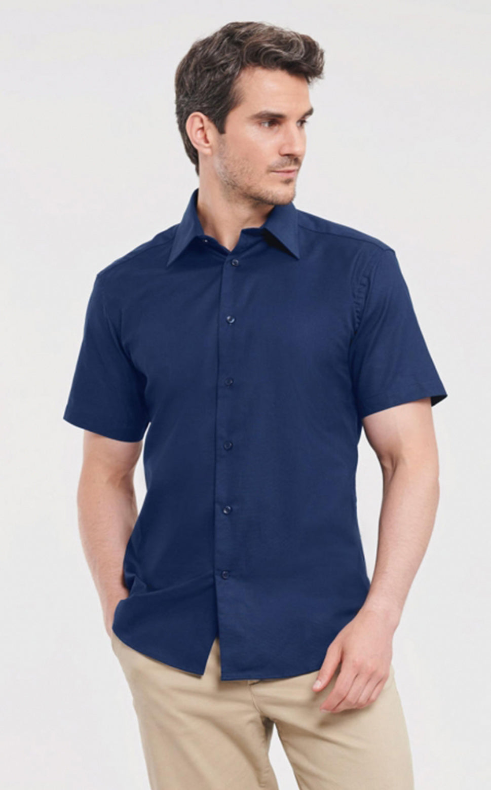 Men's Short Sleeve Tailored Oxford Shirt