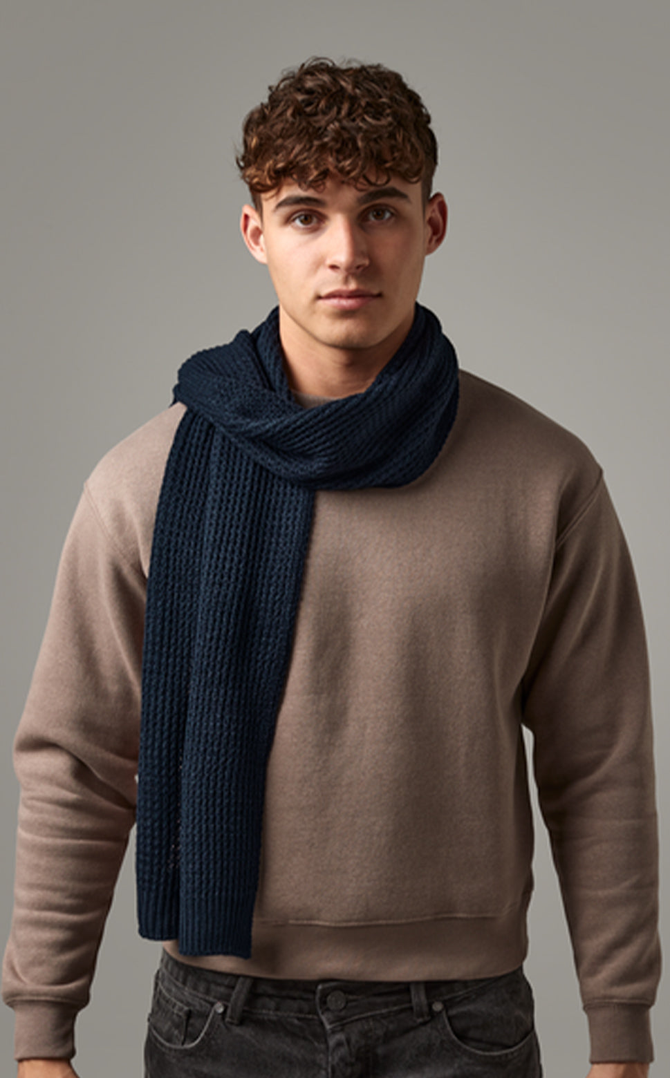 Classic Waffle Knit Scarf