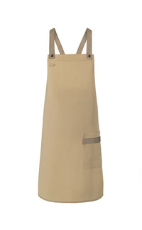 Latzschürze Urban-Look mit Kreuzbändern und Tasche – Bild 5