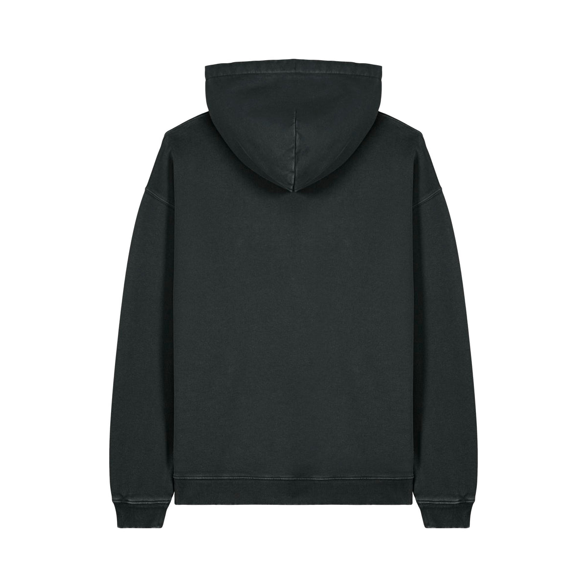 Hoodie Slammer 2.0 vintage in G. Dyed Black Rock – Rückansicht