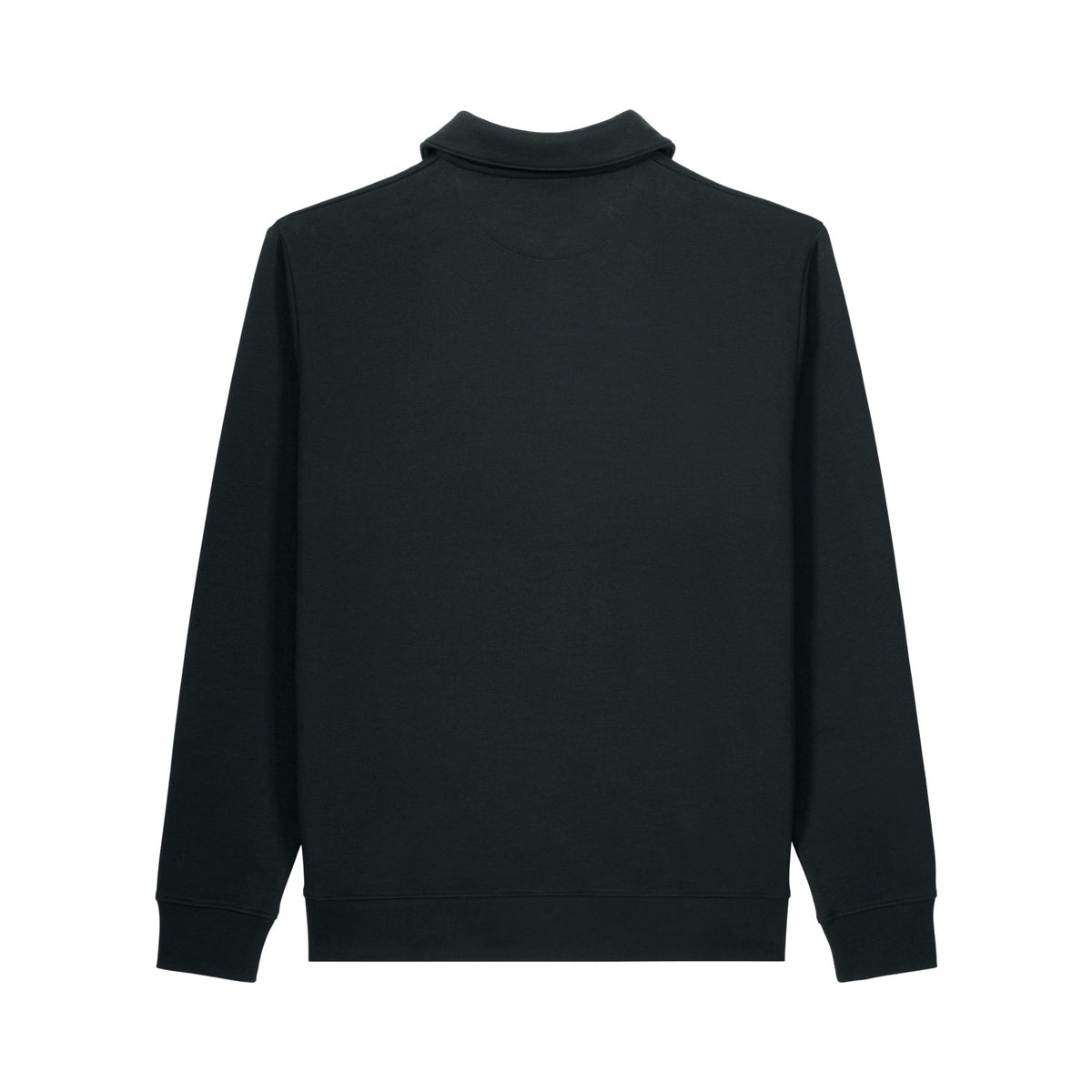 Polo-Sweatshirt Proper in Black – Rückansicht