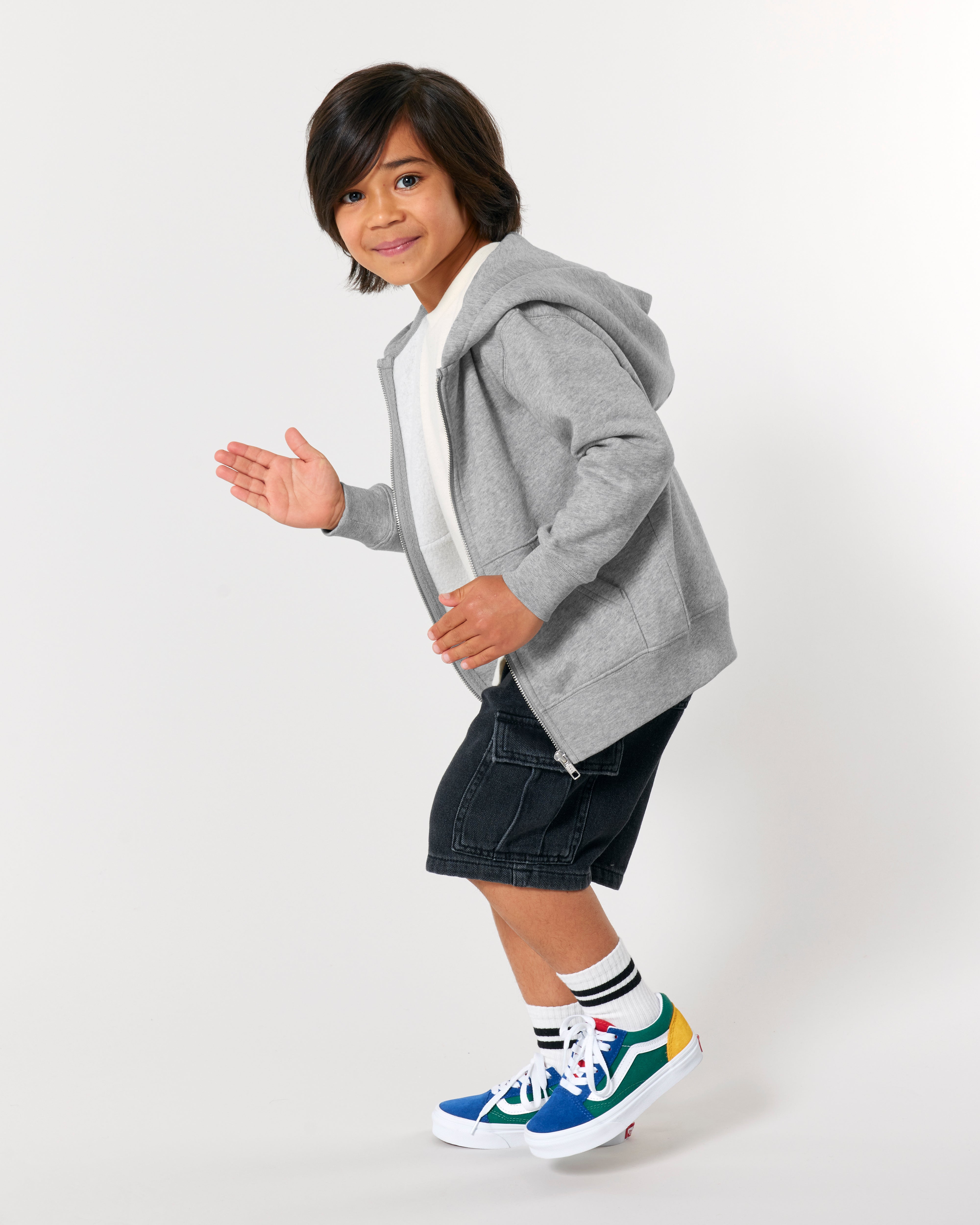 Zip Hoodie Kinder Cultivator 2.0-Heather Grey