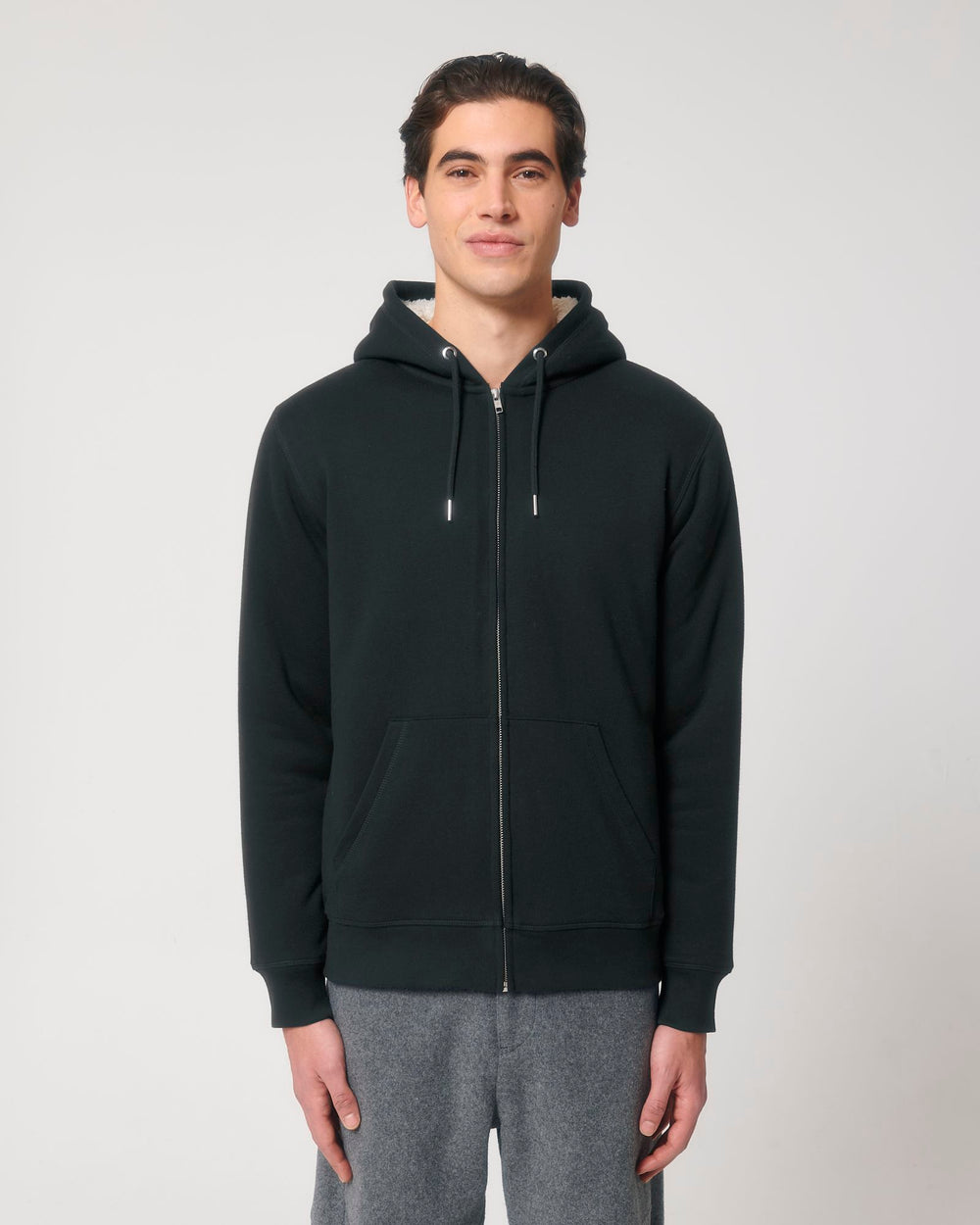 Zip Hoodie Hygger Sherpa – Modelfoto