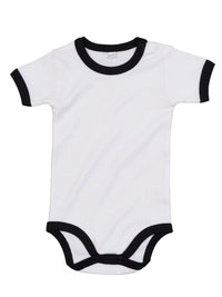 Body Baby Ringer Bodysuit White / Black – Babybody | SHIRTPLUS – Bild 3