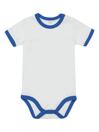 Body Baby Ringer Bodysuit White / Cobalt Blue – Babybody | SHIRTPLUS – Bild 7