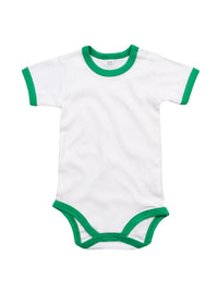Body Baby Ringer Bodysuit White / Kelly Green – Babybody | SHIRTPLUS – Bild 5