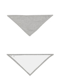 Lätzchen Bandana Bib White / Heather Grey Melange – Lätzchen | SHIRTPLUS – Bild 2
