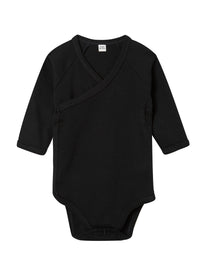 Body Baby Long Sleeve Kimono Bodysuit Black – Babybody | SHIRTPLUS – Bild 2