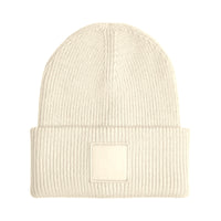 Mütze Beechfield Deep Cuffed Tonal Patch Beanie in Vanilla – Vorderansicht – Bild 10