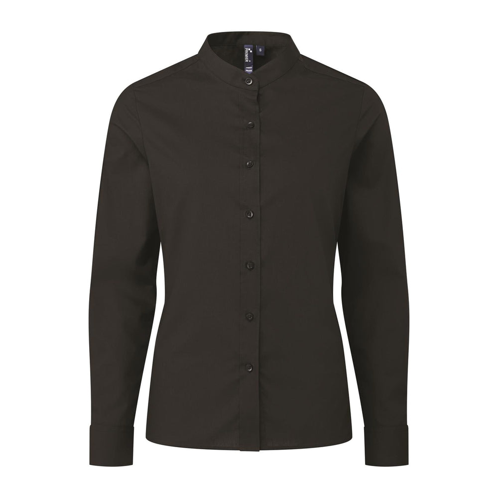 Bluse Women´s Banded Collar Grandad Shirt