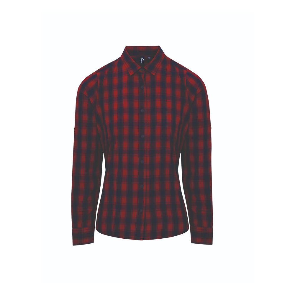 Bluse Women´s Mulligan Check Cotton Long Sleeve Shirt