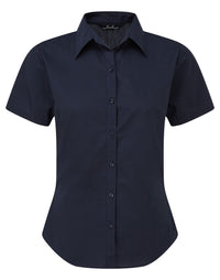 Bluse Premier Workwear Women´s Poplin Short Sleeve Blouse in Navy – Vorderansicht – Bild 10