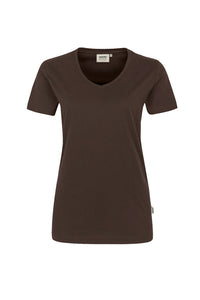 HAKRO MIKRALINAR® V-Shirt Damen 181 in Schokolade – Vorderansicht – Bild 9