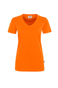HAKRO MIKRALINAR® V-Shirt Damen 181 in Orange – Vorderansicht – Bild 10