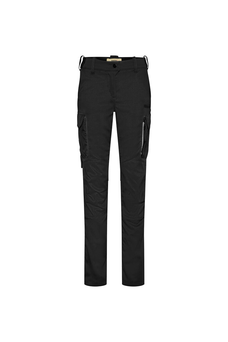 HAKRO Cargo-Performancehose Damen 714 in Schwarz – Vorderansicht