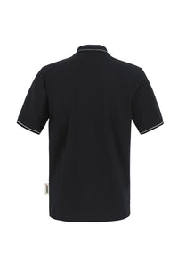 Poloshirt HAKRO Polo Stripe 803 in Schwarz/Silber – Rückansicht – Bild 9