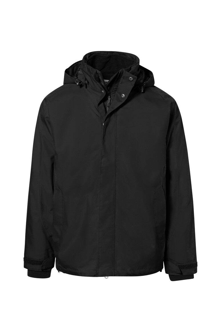 HAKRO 3-in-1 Activejacke 853 in Schwarz – Vorderansicht