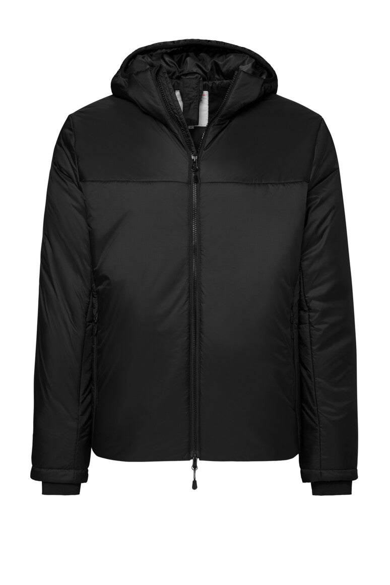 HAKRO Kapuzen-Thermo-Loftjacke 889 in Schwarz – Vorderansicht