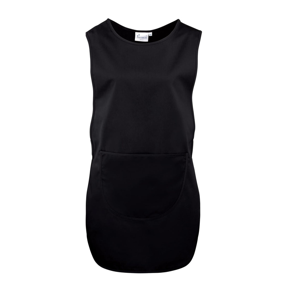 Tabard Premier Workwear Women´s Long Pocket Tabard in Black – front view