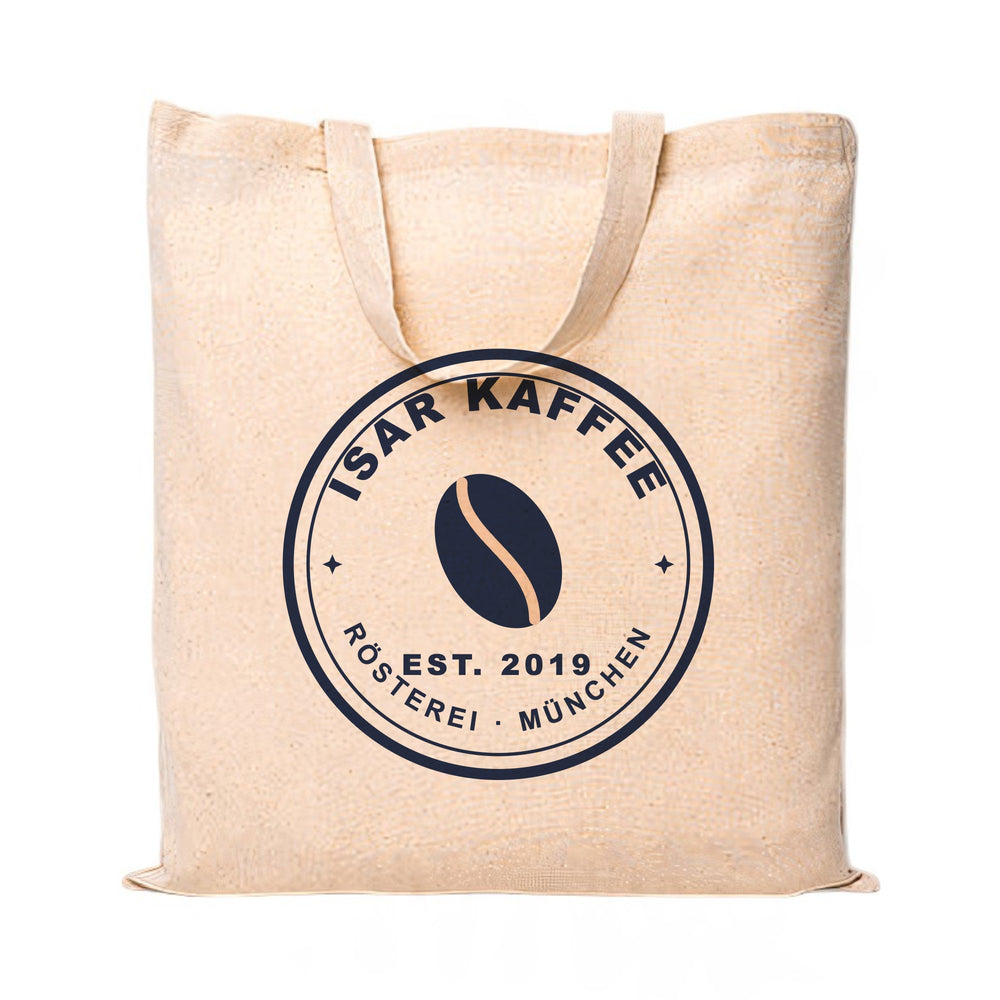 Natural cotton bag, short handles – screen printed