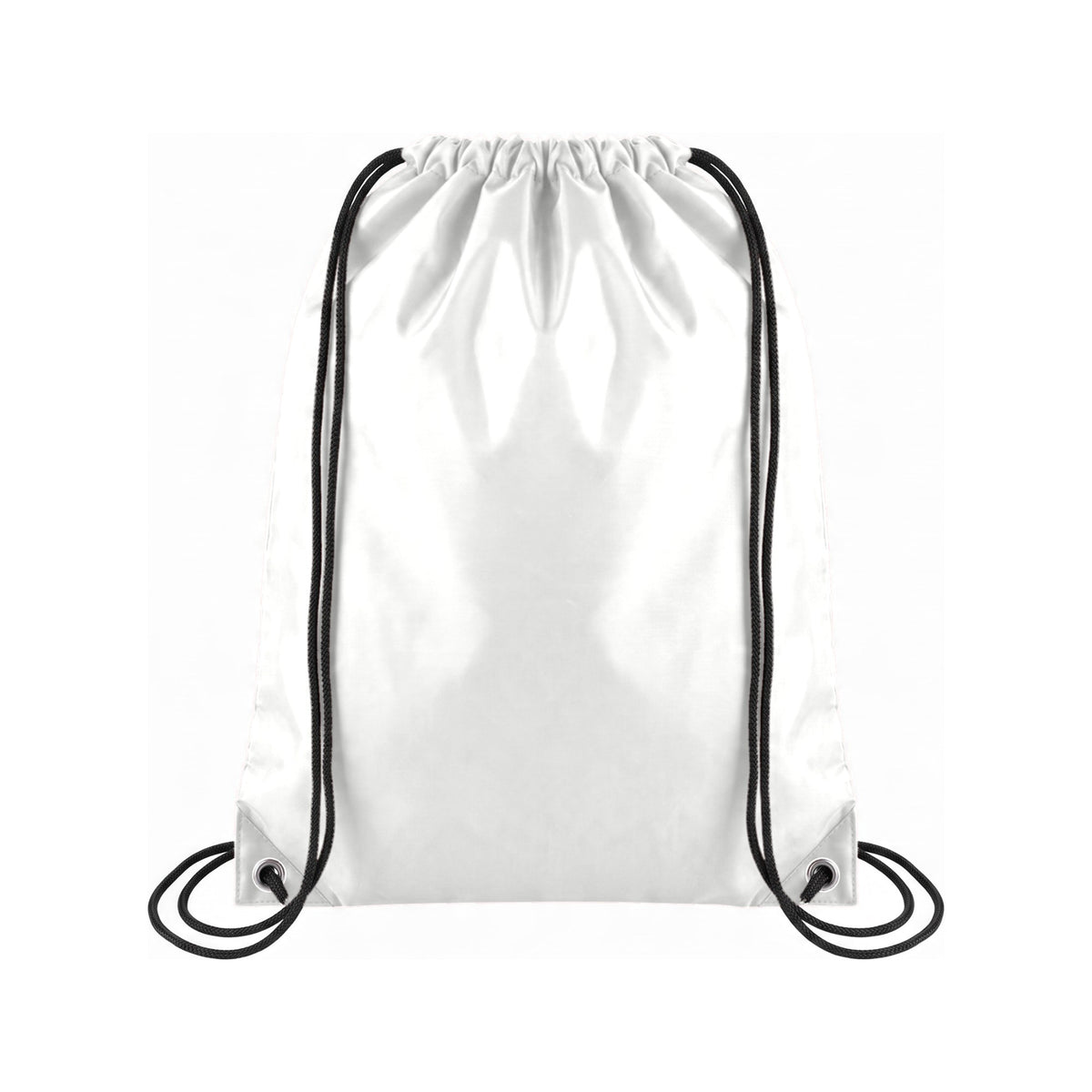 AI-generated: BagBase BG5 Budget Gymsac in White – front view