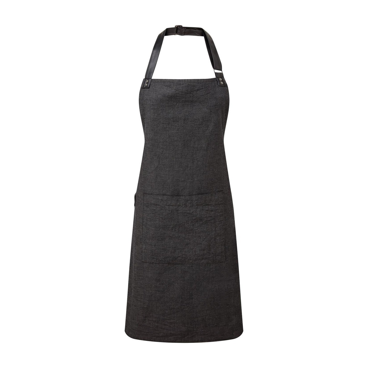 Latzschürze Premier Workwear Annex Oxford Bib Apron in Black – Vorderansicht