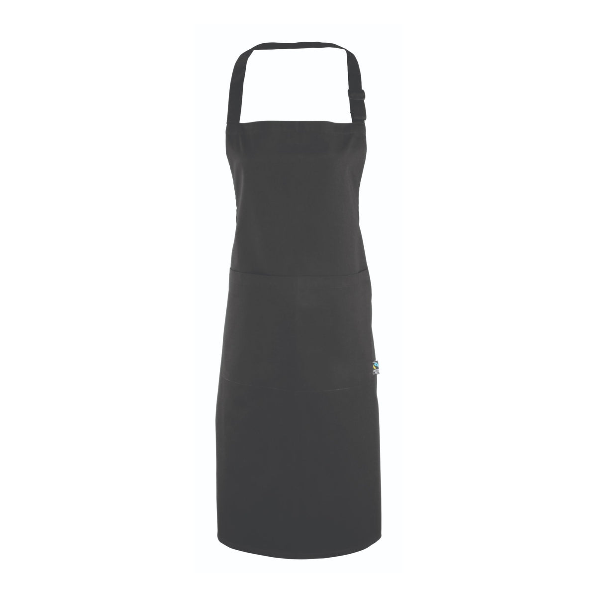 Bib apron Premier Workwear Apron (Fairtrade Cotton) in Black – front view