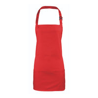 Bib apron Premier Workwear Colours 2 in 1 Apron in Red – front view – Bild 9
