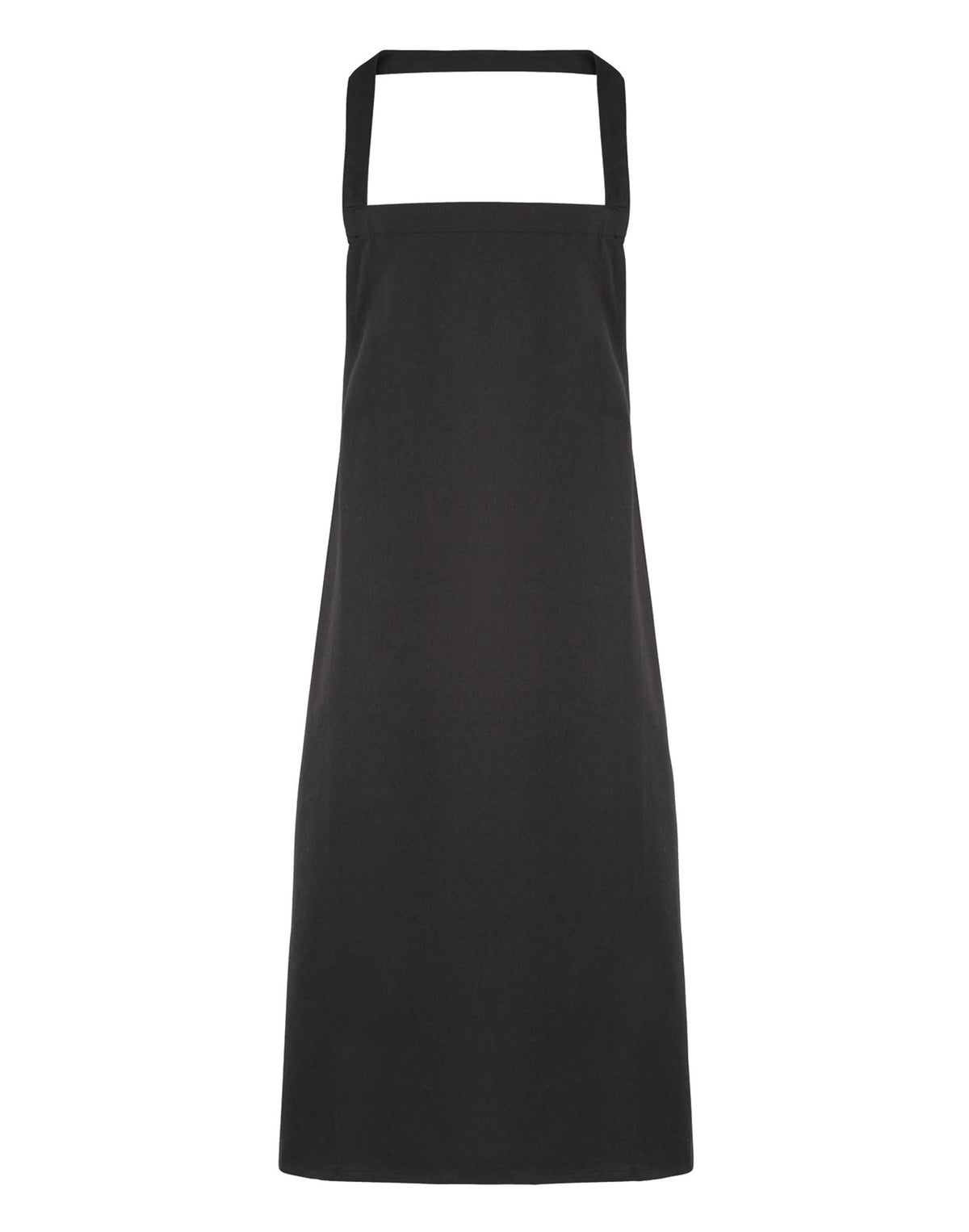 Latzschürze Premier Workwear Organic Cotton Bib Apron in Black – Vorderansicht