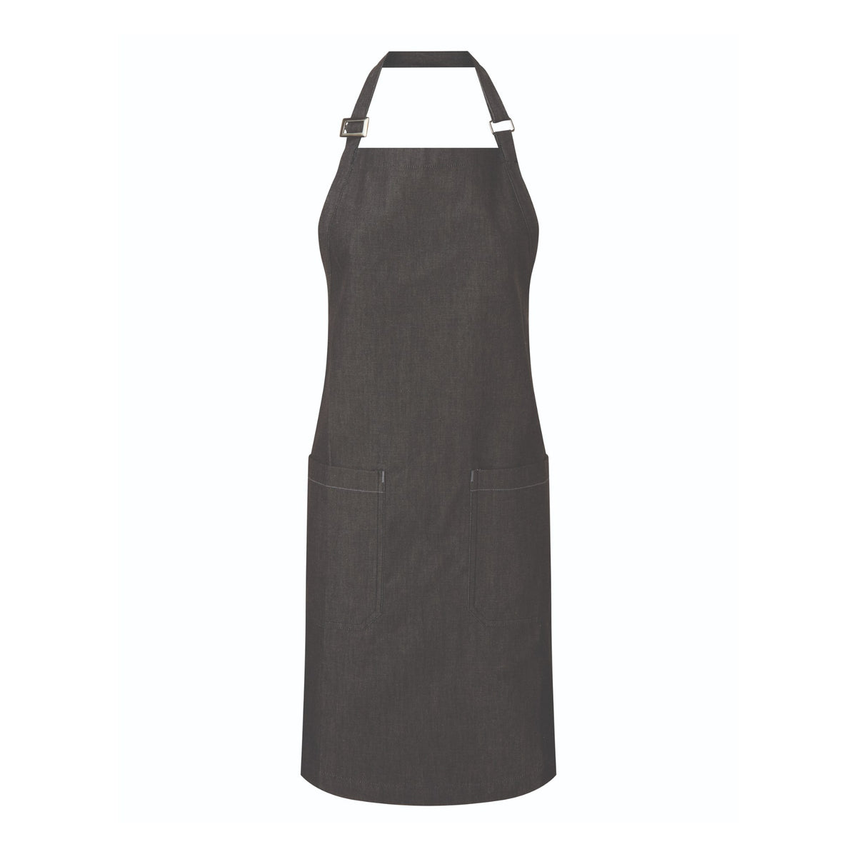 Bib apron Premier Workwear Organic Denim Fairtrade Bib Apron in Black Denim – front view
