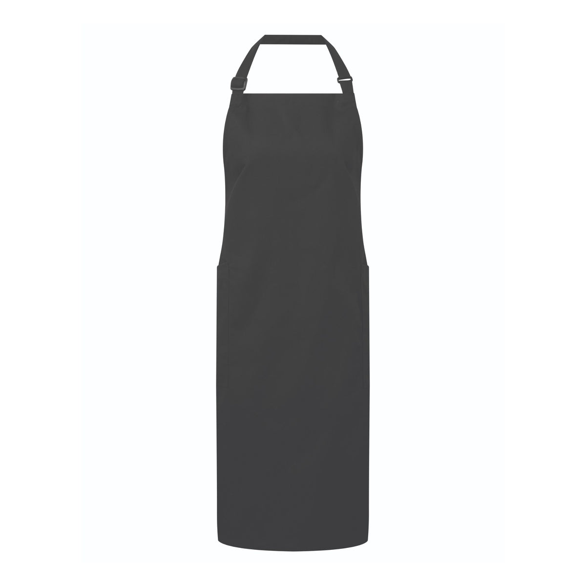 Bib apron Premier Workwear Recycled & Organic Fairtrade Bib Apron in Black – front view
