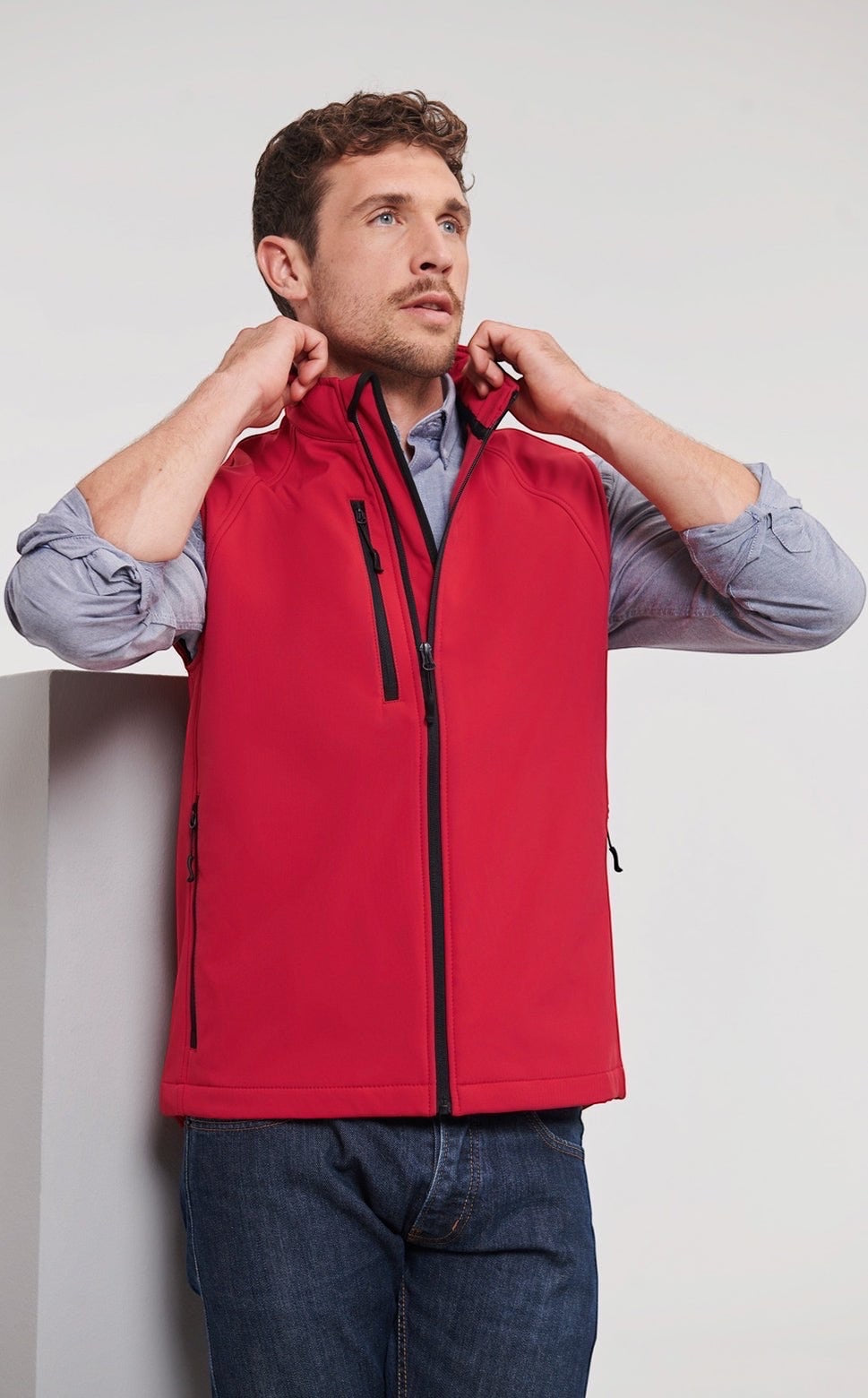 Men´s Softshell Gilet-Azure Blue