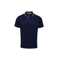 Polo shirt Premier Workwear Men´s Contrast Coolchecker® Polo in Navy/White – front view – Bild 10
