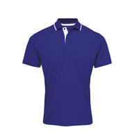 Polo shirt Premier Workwear Men´s Contrast Coolchecker® Polo in Royal/White – front view – Bild 9