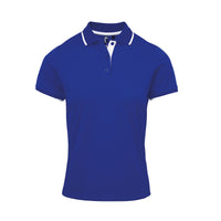 Polo shirt Premier Workwear Women´s Contrast Coolchecker® Polo in Royal/White – front view – Bild 9
