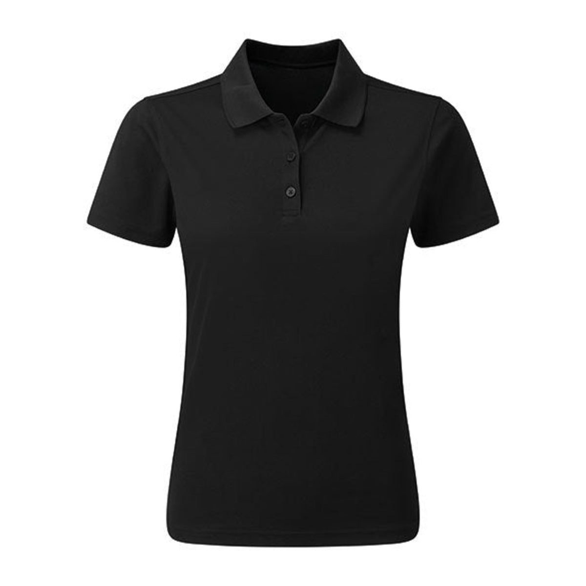 Poloshirt Premier Workwear Women´s Spun-Dyed Polo Shirt in Black – Vorderansicht