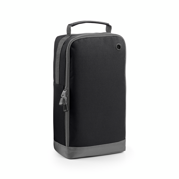 Schuhtasche BagBase Athleisure Sports Shoe / Accessory Bag in Black – Vorderansicht