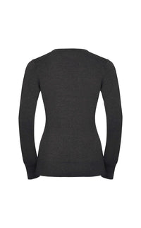 SHIRTPLUS Strickpullover für Damen mit V-Ausschnitt aus atmungsaktivem Cotton Blend™ Material in Anthrazit – Bild 3