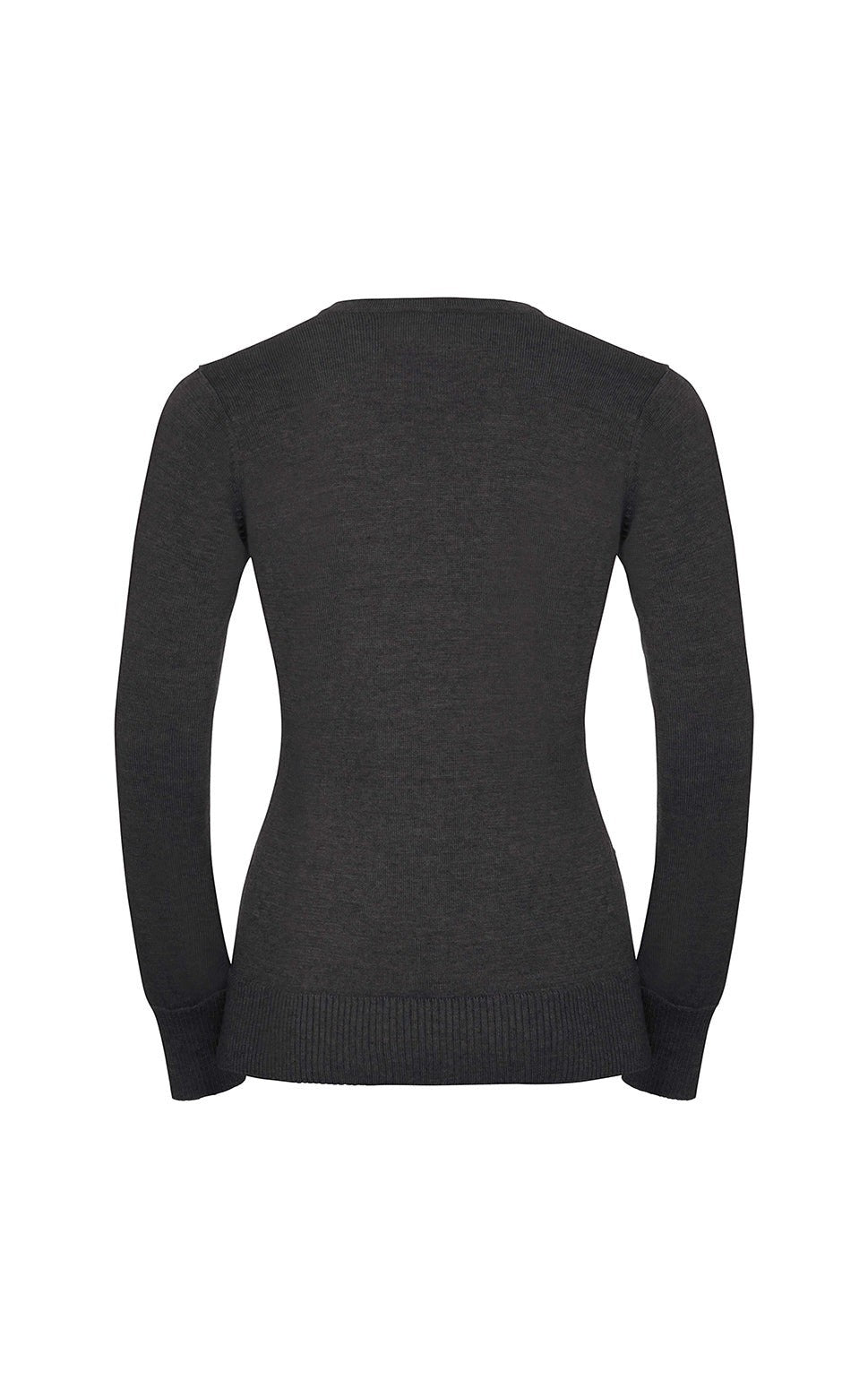 SHIRTPLUS Strickpullover für Damen mit V-Ausschnitt aus atmungsaktivem Cotton Blend™ Material in Anthrazit