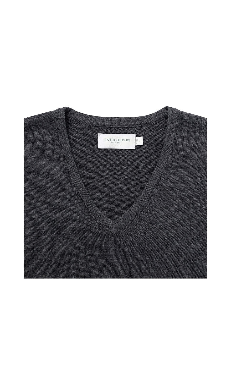 SHIRTPLUS Strickpullover für Damen mit V-Ausschnitt aus pflegeleichtem Cotton Blend™ Material in Dunkelgrau