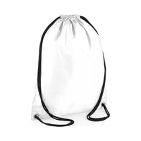 BagBase BG5 Budget Gymsac in White – front view – Bild 9