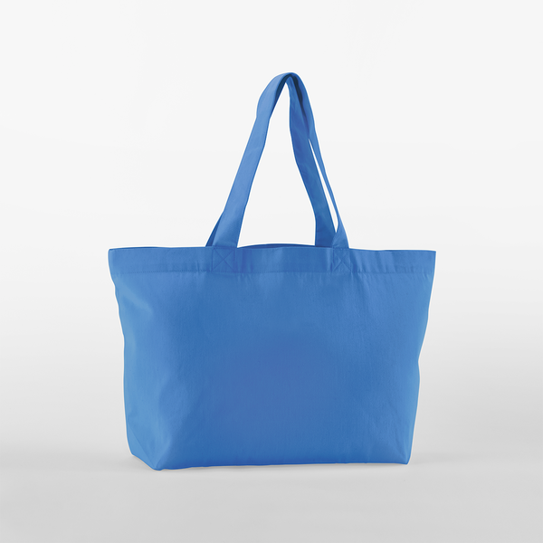 Tragetasche Westford Mill EarthAware® Organic Twill Shopper in Cornflower Blue – Vorderansicht