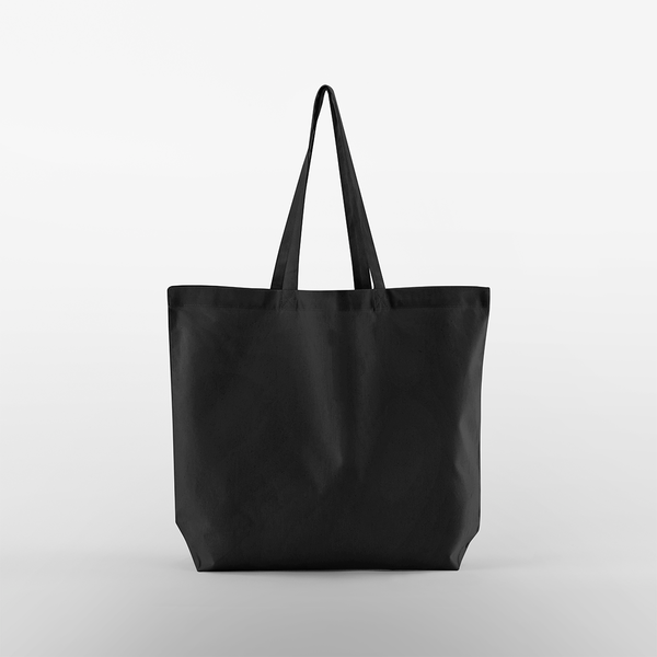 Baumwolltasche Westford Mill Organic Cotton InCo. Maxi Bag For Life in Black – Vorderansicht