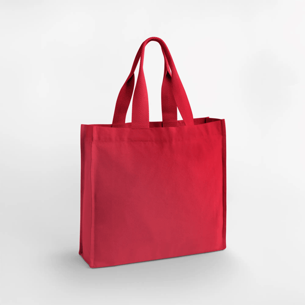 Tragetasche Westford Mill Chevron Handle Shopper in Scarlet Red – Vorderansicht