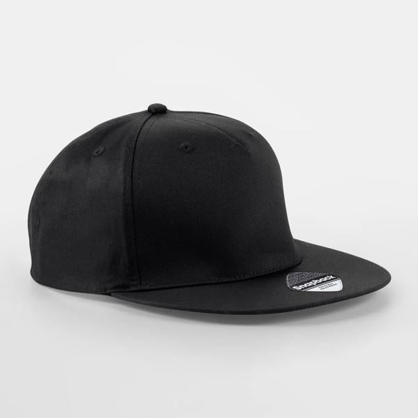 Cap Beechfield 5 Panel Snapback Rapper in Black – Produktansicht