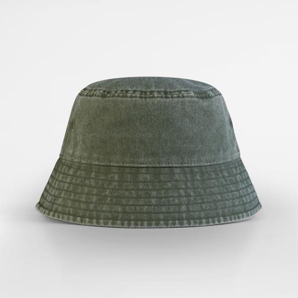 Hut Beechfield Vintage Bucket Hat in Vintage Olive – Vorderansicht