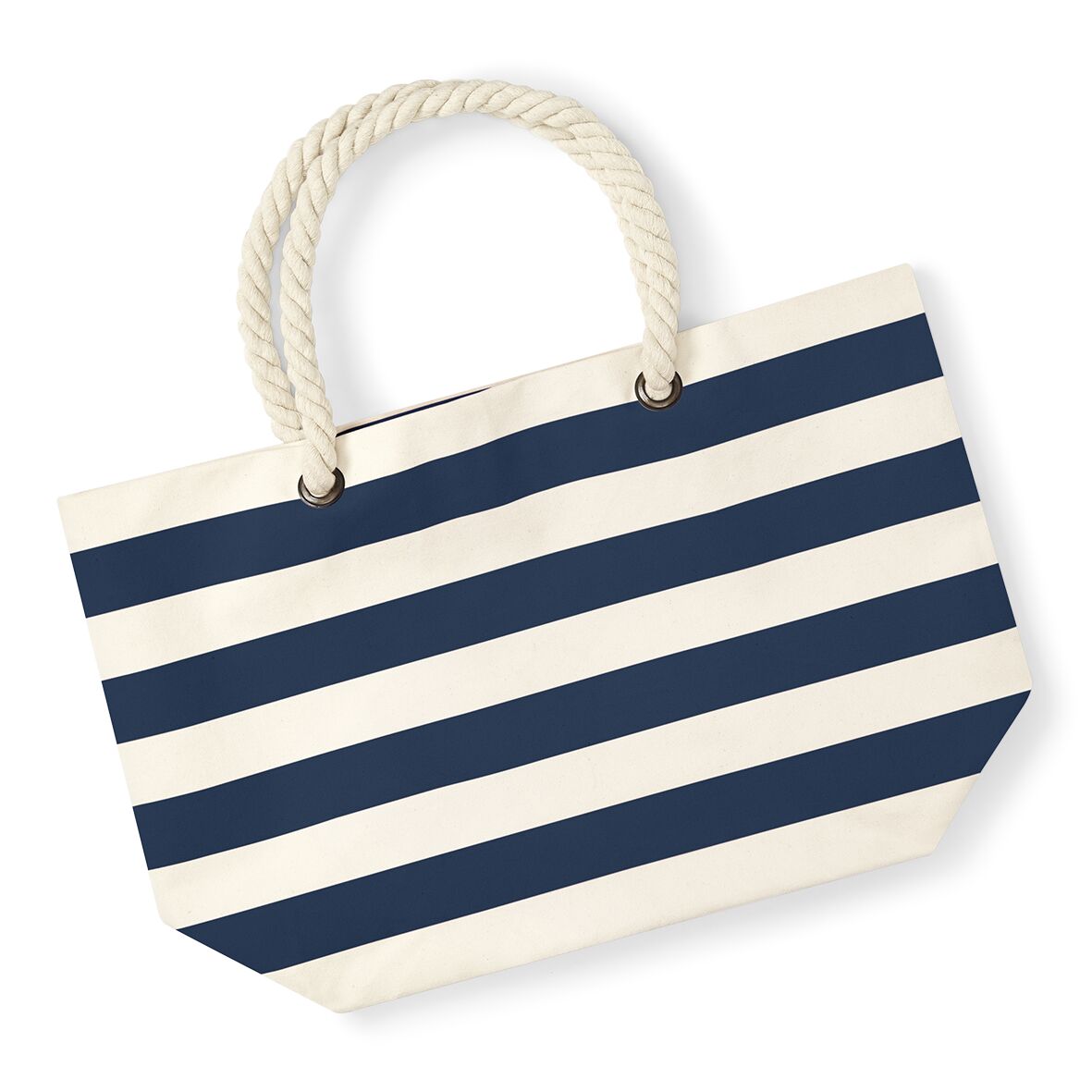 Tragetasche Nautical Beach Bag-Natural Navy