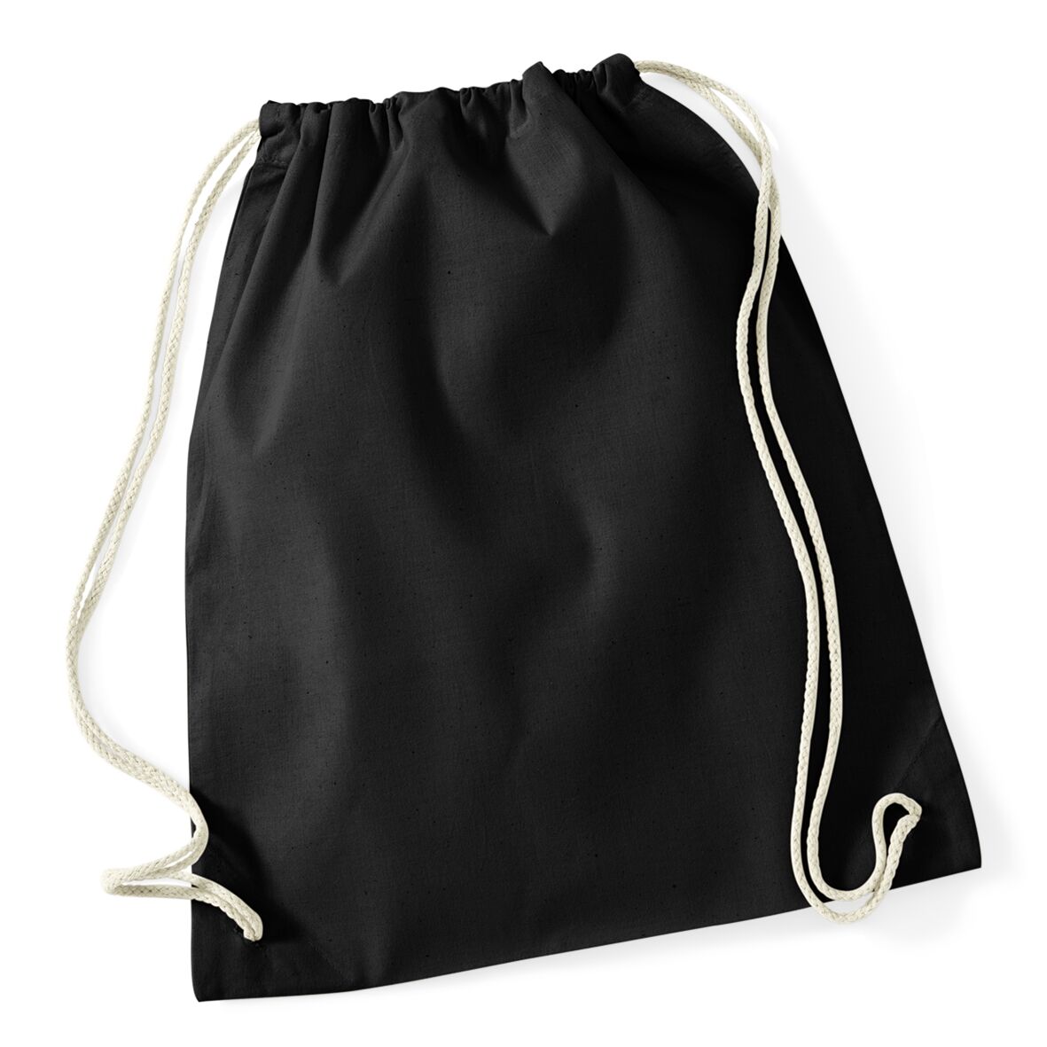 Turnbeutel Recycled Cotton Gymsac-Black