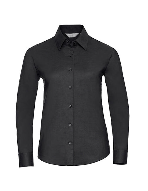 Ladies´ Long Sleeve Classic Oxford Shirt-Black